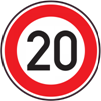 panneau 20 km/h