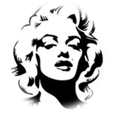 Stickers muraux cinéma - Sticker Portrait Marilyn Monroe …