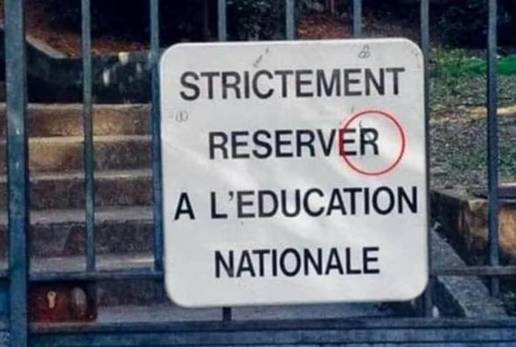 STRICTEMENT RESERVER A L'EDUCATION NATIONALE