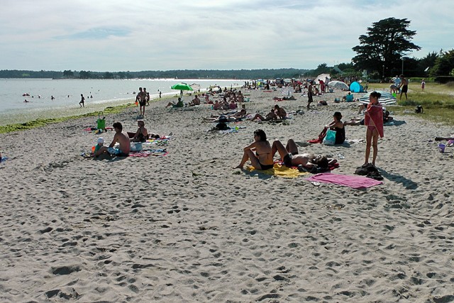 17/17. La Forêt-Fouesnant. Les Saules. Marée verte à la plage. Ven 17.08.2012, 17:45.
