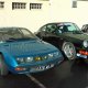56/125. 15:27. L'Alpine Renault et la Porsche Carrera 2 de face.