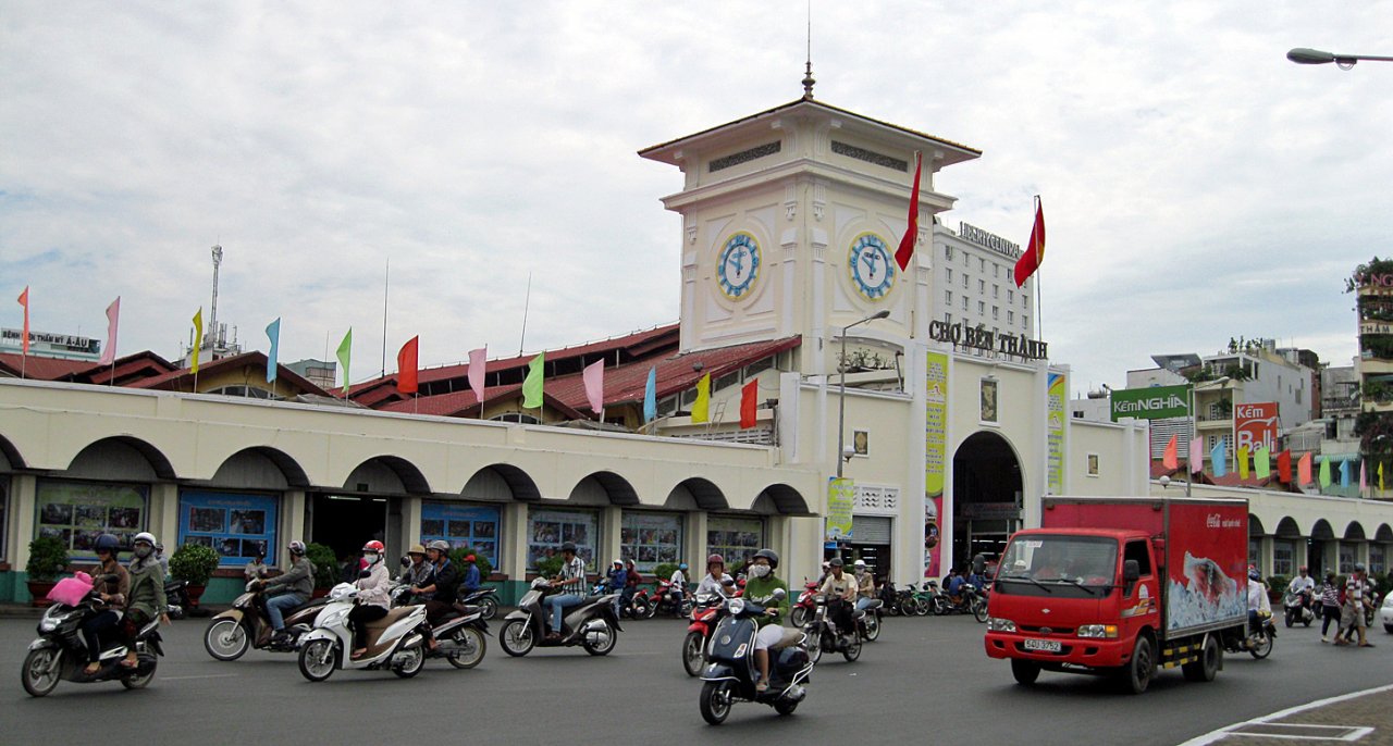 Le marché central d'Ho Chi Minh.