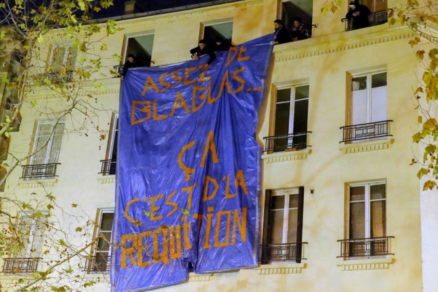 01.12.2012. Un immeuble réquisitionné, expulsé par les forces de l'ordre
