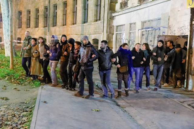 01.12.2012. Un immeuble réquisitionné, expulsé par les forces de l'ordre