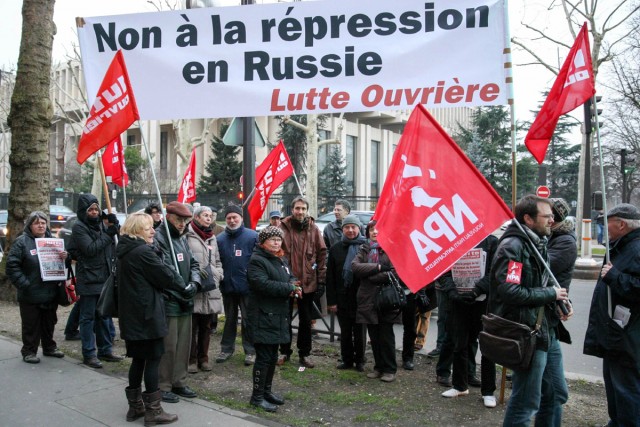 5/12. Mobilisation de la gauche contre la répression en Russie. © Michel Stoupak. Ven 01.03.2013, 18:29.