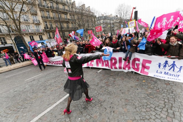 8/12. Frigide Barjot lance la « Manif pour tous ». © Michel Stoupak. Dim 24.03.2013, 13h45m13.