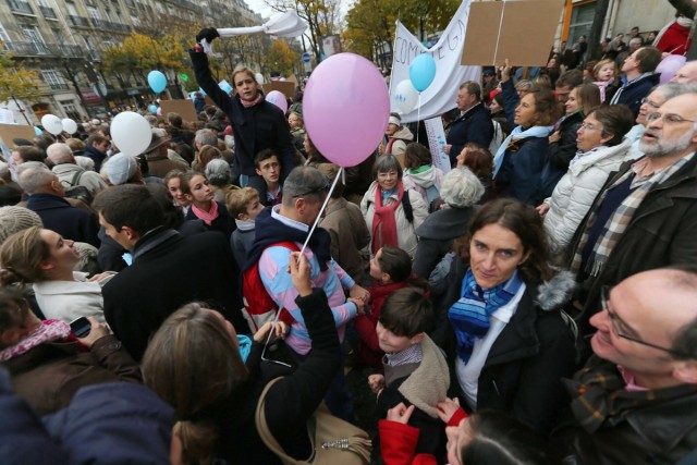 18/24. Des milliers de personnes manifestent à Paris contre le « mariage pour tous ». © Photo Michel Stoupak. Sam 17.11.2012.