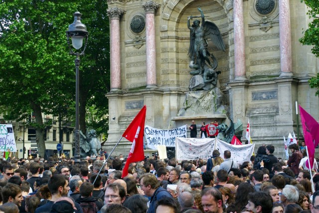 5/18. À Paris, des milliers de personnes rendent hommage à Clément Méric. © Michel Stoupak. Jeu 06.06.2013, 17h31m47.