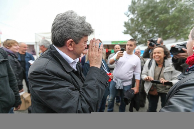 6/18. Jean-Luc Mélenchon en dissident à la fête de l’Huma. © Michel Stoupak. Ven 13.09.2013, 18h00m00.