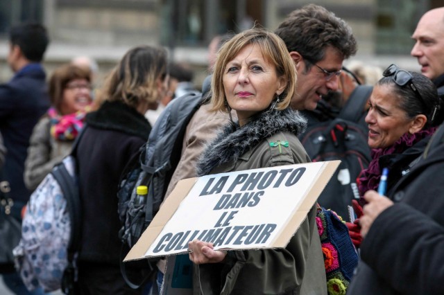 1/17. Grève et manifestation à France Télévisions. © Michel Stoupak. Jeu 07.11.2013, 15h18m23.