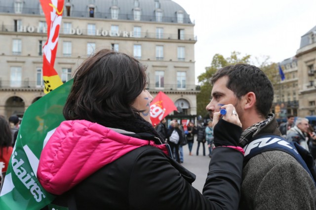 2/17. Grève et manifestation à France Télévisions. © Michel Stoupak. Jeu 07.11.2013, 15h03m39.