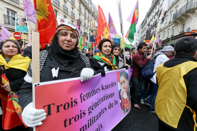 11.01.2014. Paris : manifestation un an après l’assassinat de trois militantes kurdes