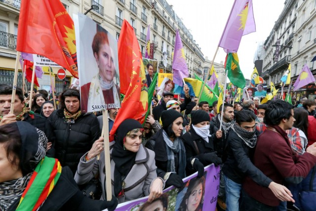 27/40. Manifestation un an après l’assassinat de trois militantes kurdes. © Michel Stoupak. Sam 11.01.2014, _11h59m09.