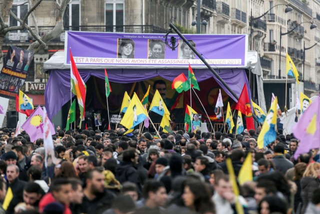 11.01.2014. Paris : manifestation un an après l’assassinat de trois militantes kurdes