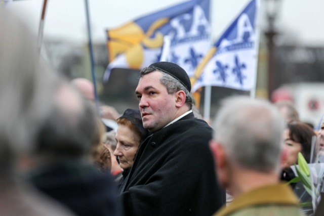 10/16. Paris : les royalistes réunis en mémoire du roi Louis XVI guillotiné. © Michel Stoupak. Mar 21.01.2014, 10h07m42.