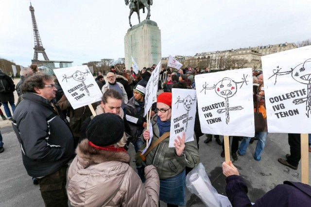 3/32. Paris. Des milliers de manifestants dans la rue pour le droit à l’IVG en Espagne. © Michel Stoupak. Sam 01.02.2014, 13h35m12.