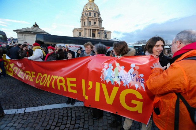 19/24. Paris : les anti-IVG saluent l’Espagne. © Michel Stoupak. Dim 19.01.2014, 17h04m27.