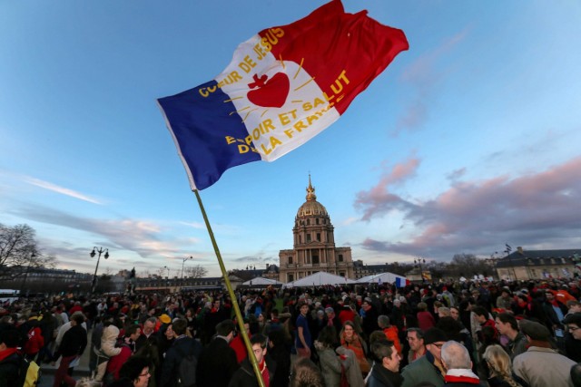 24/24. Paris : les anti-IVG saluent l’Espagne. © Michel Stoupak. Dim 19.01.2014, 17h17m55.