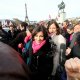 1/5. 14h09m43. Sam 01.02.2014. Paris : Anne Hidalgo avec les manifestants pro-IVG. © Michel Stoupak.