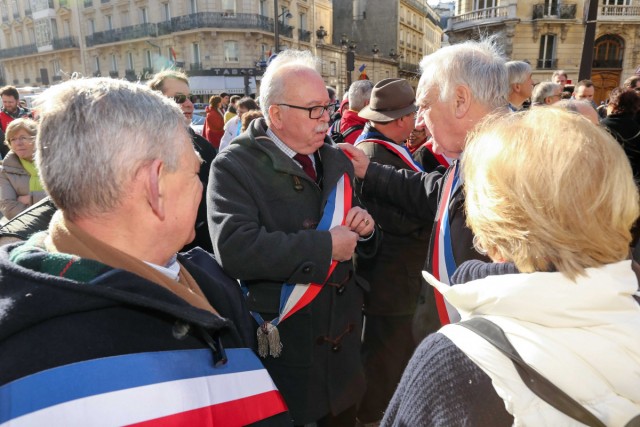 02.02.2014. Christine Boutin et d’autres personnalités politiques à la « Manif pour tous »
