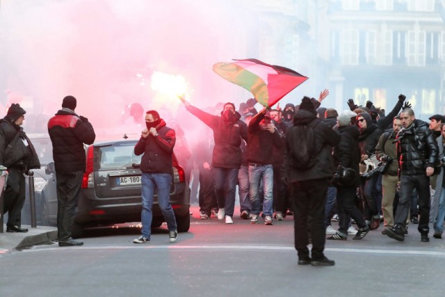 09.02.2014. Les « antifas » défilent contre le fascisme et l’homophobie