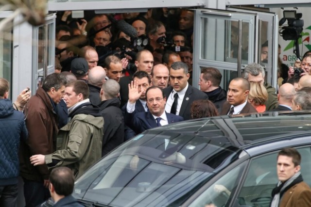 22.02.2014. Francois Hollande quitte le Salon de l’agriculture