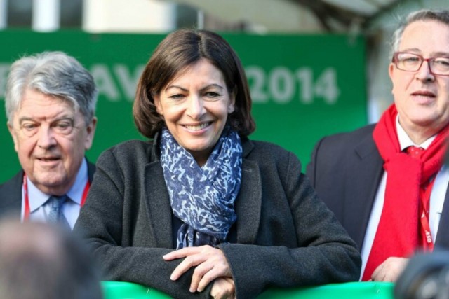 06.04.2014. Marathon de Paris : Hidalgo et Vallaud-Belkacem au départ