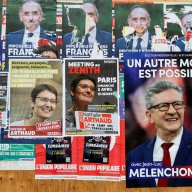 1/6. Campagne officielle d'affiches des 12 candidats à la présidentielle. © Michel Stoupak. Mar 05.04.2022, 11h39m57.