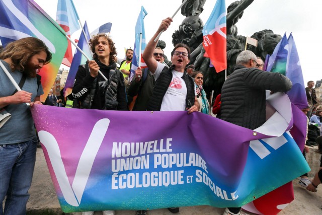 2/9. Les manifestants marchent de la Nation à la place de la Bastille. © Michel Stoupak. Dim 16.10.2022, 13h10m39.