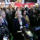8/9. Marine Le Pen parle à la presse lors du 10e salon Made in France. © Michel Stoupak. Sam 12.11.2022, 12h36m22.