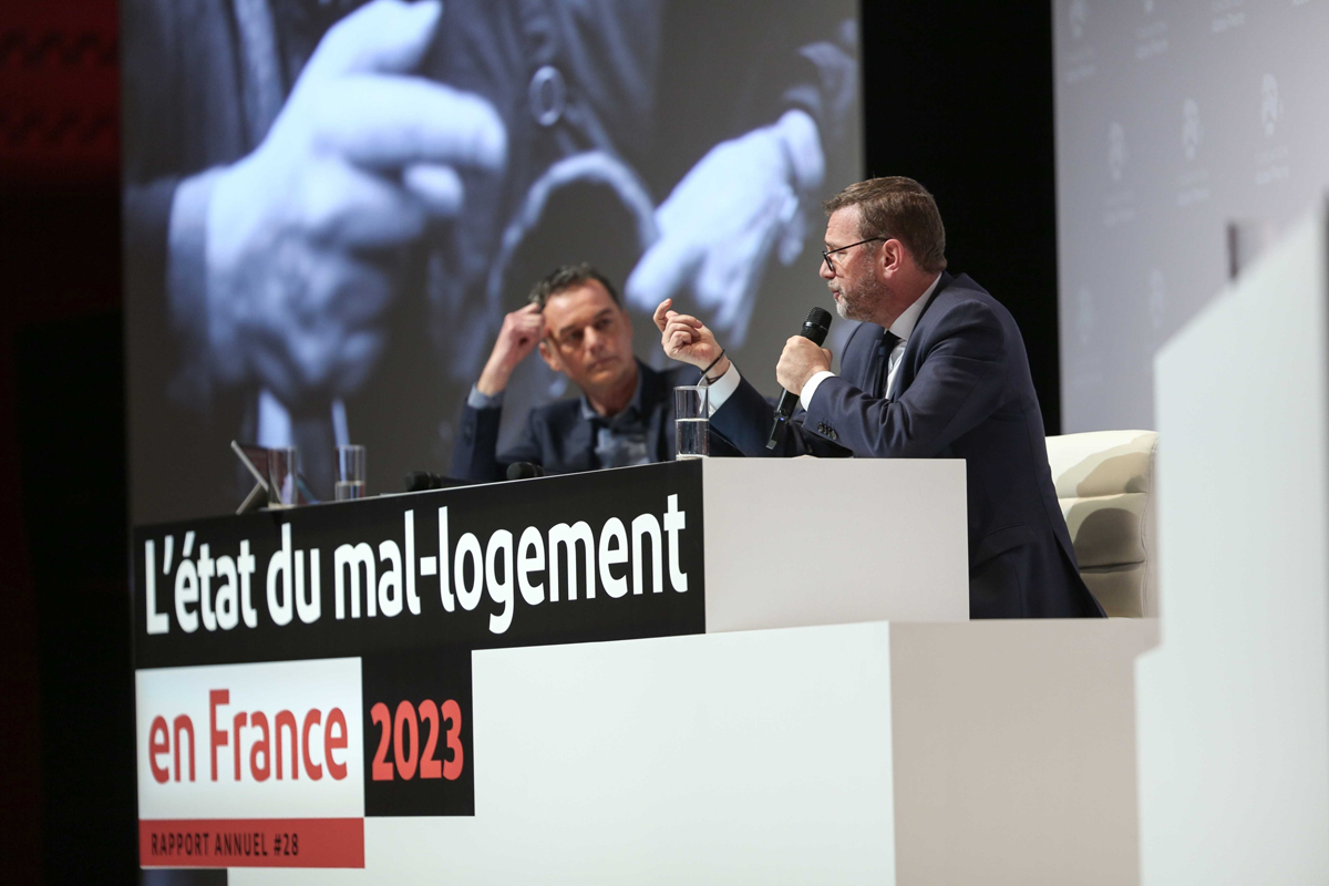 1/4. Olivier Klein (à droite), ministre délégué au Logement. © Michel Stoupak. Mer 01.02.2023, 12h32m26.