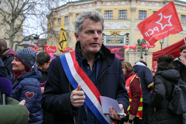9/18. Fabien Roussel (C), Secrétaire national du Parti Communiste Français (PCF). © Michel Stoupak. Jeu 23.03.2023, 14h14m14.