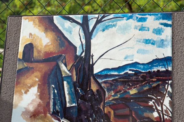 3/23. Paysage de Cagnes, par André Derain. A gauche, la porte de Saint-Paul. Dim 24.08.2014, 17:15.