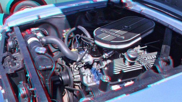 1/8. Le moteur de la Ford Mustang. © Photo 3D J.-F. Saby. Dim 17.04.2016, 15:23.