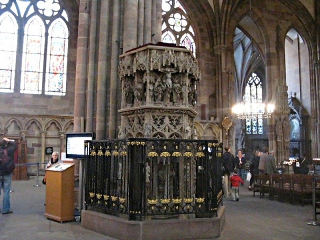 7/31. Strasbourg. Cathédrale Notre-Dame. La chaire (1485). Sam 02.05.2009 - 10:02.