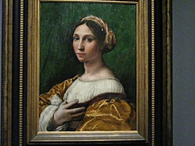 11/58. Strasbourg. Musée des Beaux-Arts. Portrait de jeune femme, par Raphaël (vers 1515, 1520). Sam 02.05.2009 - 11:58.