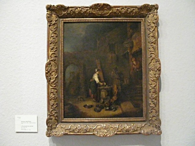 20/58. Strasbourg. Musée des Beaux-Arts. L'Ecureuse de cuivres, par Antoine Watteau (vers 1709, 1710). Sam 02.05.2009 - 12:48.
