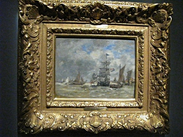 27/58. Strasbourg. Musée des Beaux-Arts. Marine, par Eugène Boudin (1824-1898). Sam 2/5/2009. 13:06.