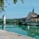 07/12. Seyssel (Ain). Le pont entre l'Ain et la Haute-Savoie.