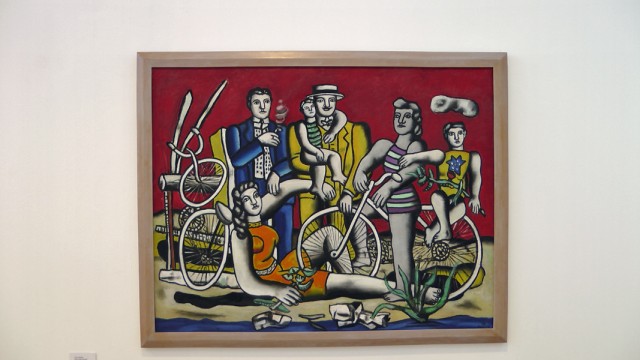 08/36. Musée Fernand Léger. Les loisirs sur fond rouge, 1949.