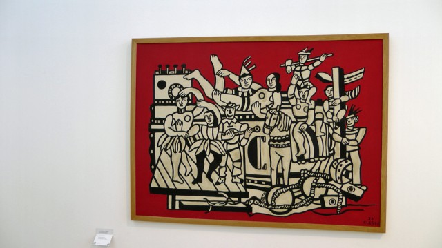 14/36. Biot. Musée Fernand Léger. La grande parade sur fond rouge, 1953.