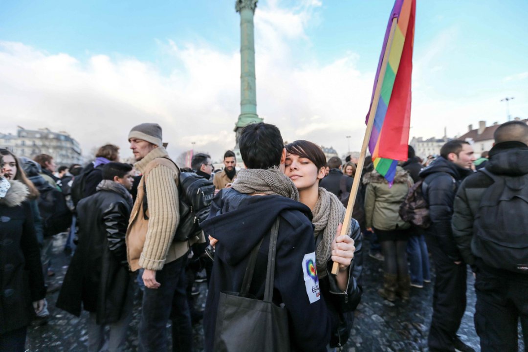 de 125.000 à 400.000 manifestants… © Photo Michel Stoupak. Dim 27.01.2013, 17
