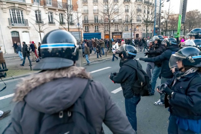 02.02.2014. 1.500 policiers mobilisés pour encadrer la Manif pour tous