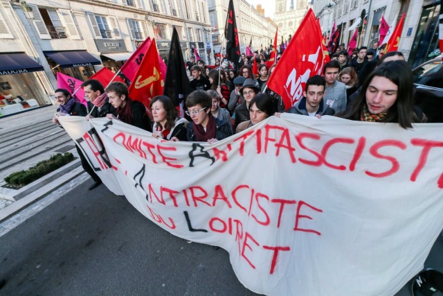 06.03.2014. Orléans : manifestation contre la venue de Marine Le Pen