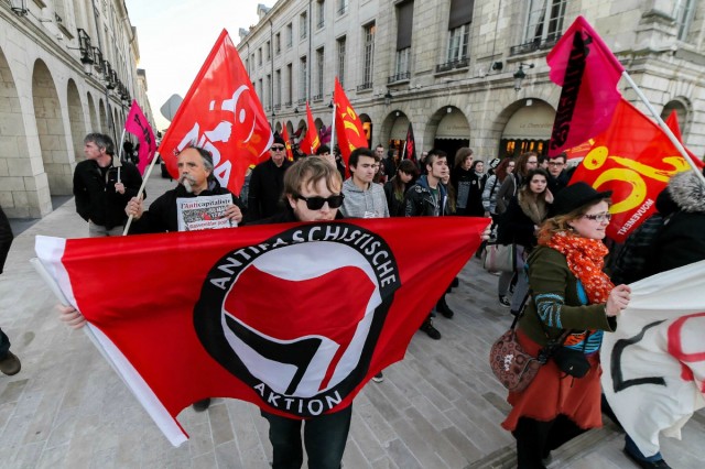 06.03.2014. Orléans : manifestation contre la venue de Marine Le Pen