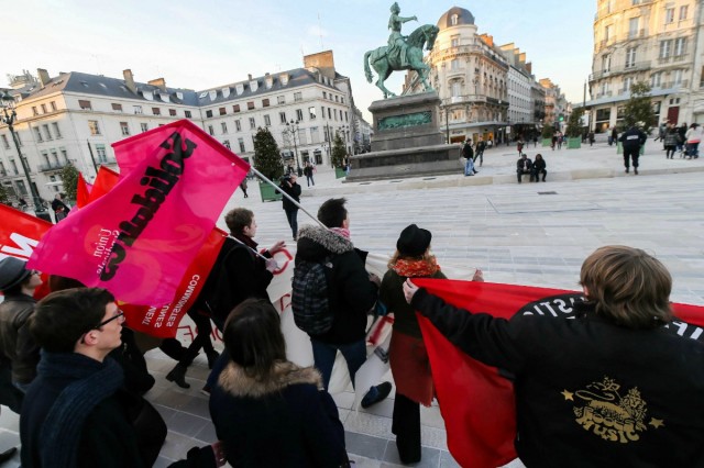 06.03.2014. Orléans : manifestation contre la venue de Marine Le Pen