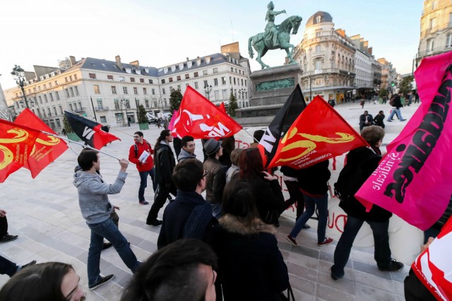 06.03.2014. Orléans : manifestation contre la venue de Marine Le Pen