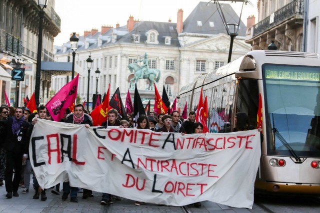 06.03.2014. Orléans : manifestation contre la venue de Marine Le Pen