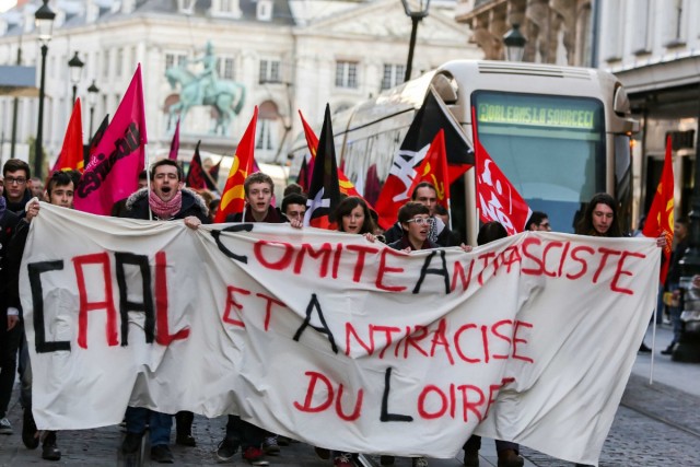 06.03.2014. Orléans : manifestation contre la venue de Marine Le Pen