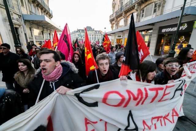 06.03.2014. Orléans : manifestation contre la venue de Marine Le Pen